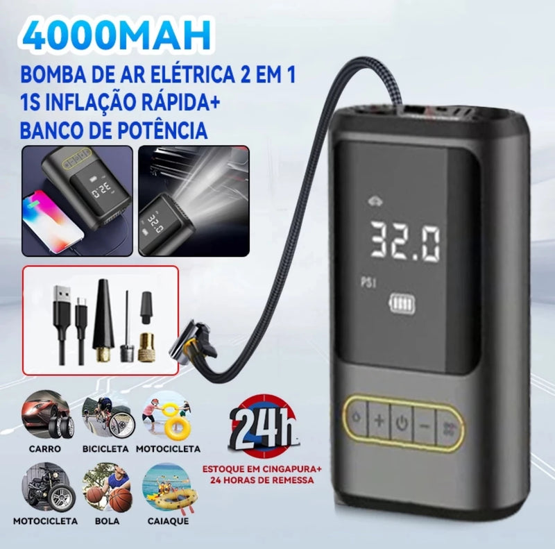 Compressor de ar portátil (bateria 4000mAh)