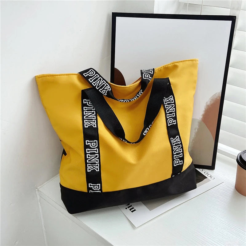 Bolsa feminina tecido náilon - Bolsas de ombro, casual, esportes, fitness