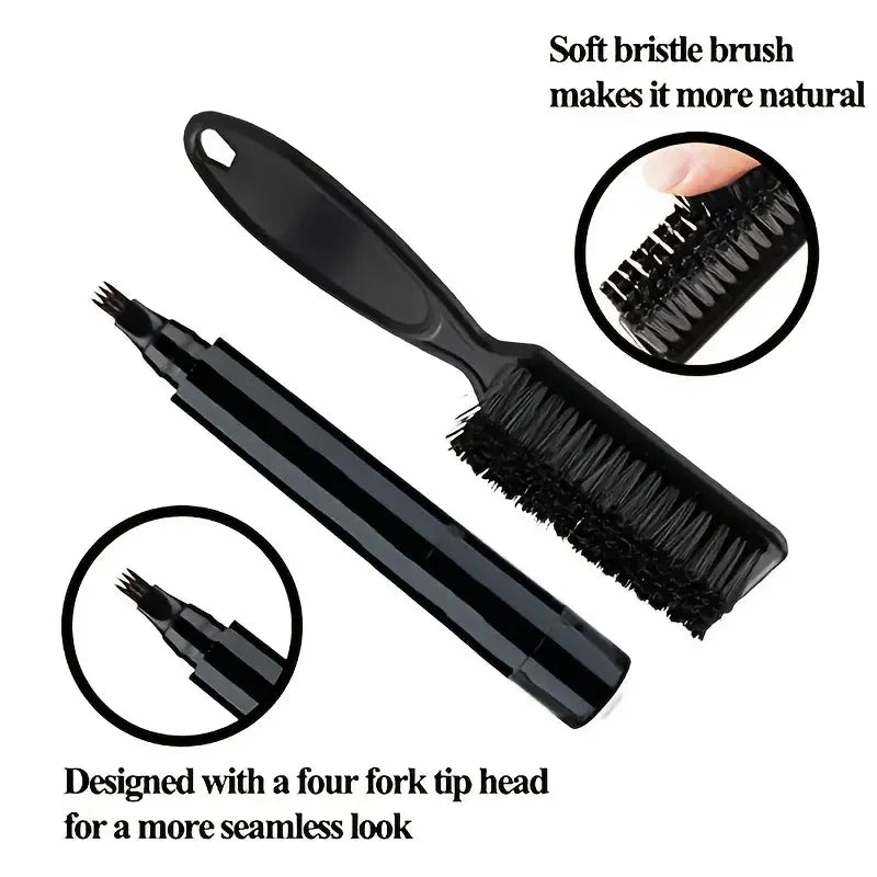 Caneta preenchedora de barba - kit com escova ou escova e pente.