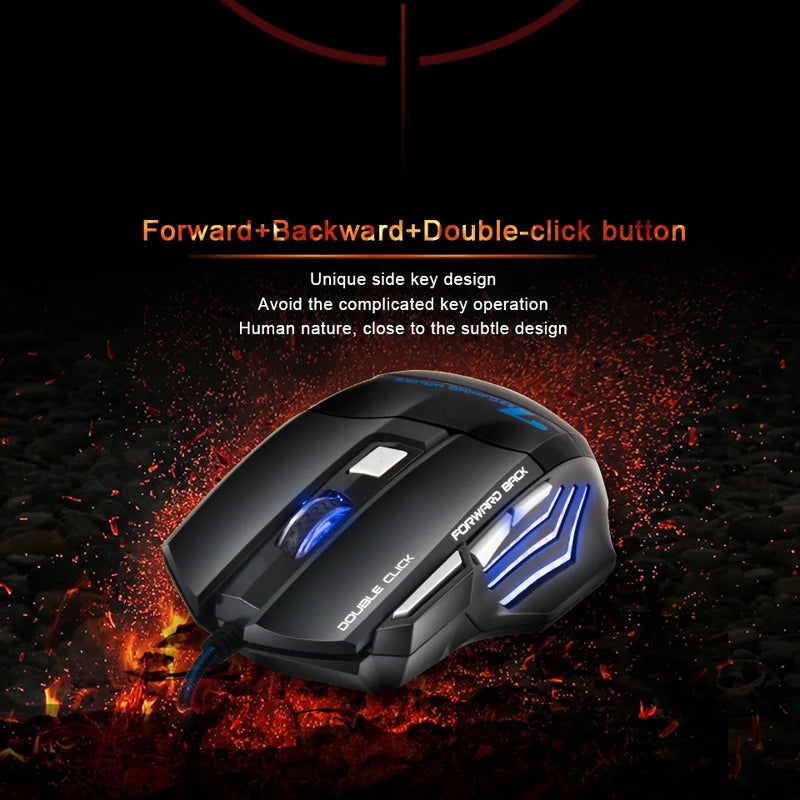 Redragon x7 - Mouse gamer usb rgb 5500 dpi Click silencioso 7 botões