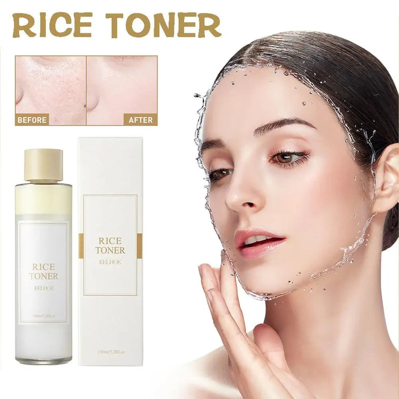 Tônico facial de arroz clareador e hidratante para mulheres, firmando e reparando da pele 150ml