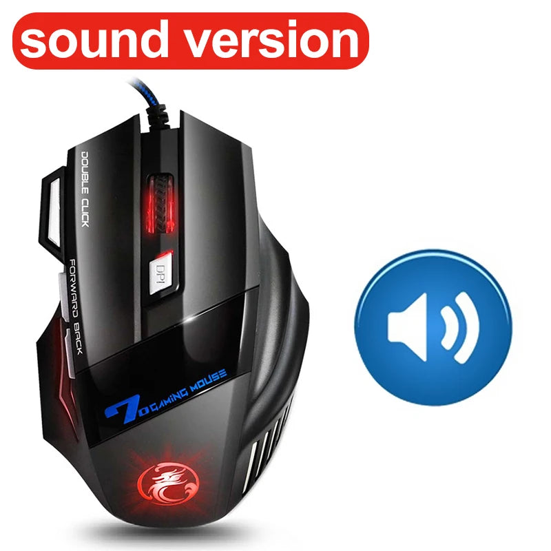 Redragon x7 - Mouse gamer usb rgb 5500 dpi Click silencioso 7 botões